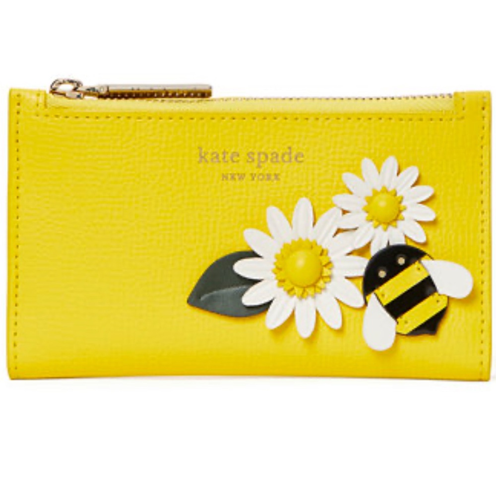 EUC-Kate Spade ♠️-Buzz Small Slim Bifold Wallet 🐝